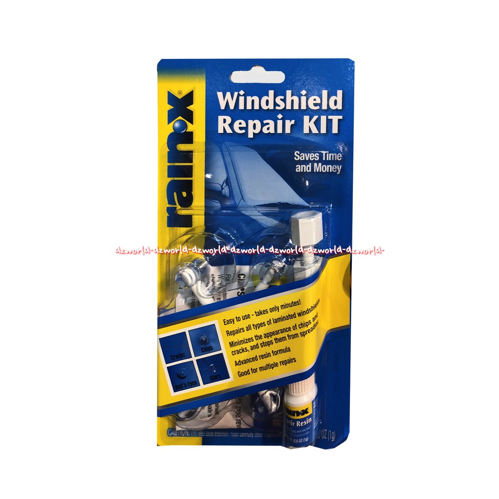 Rainox Windshield Repair Alat Memperbaiki Kaca Mobil Yang Retak Rain.X Rain ox Wind Shield