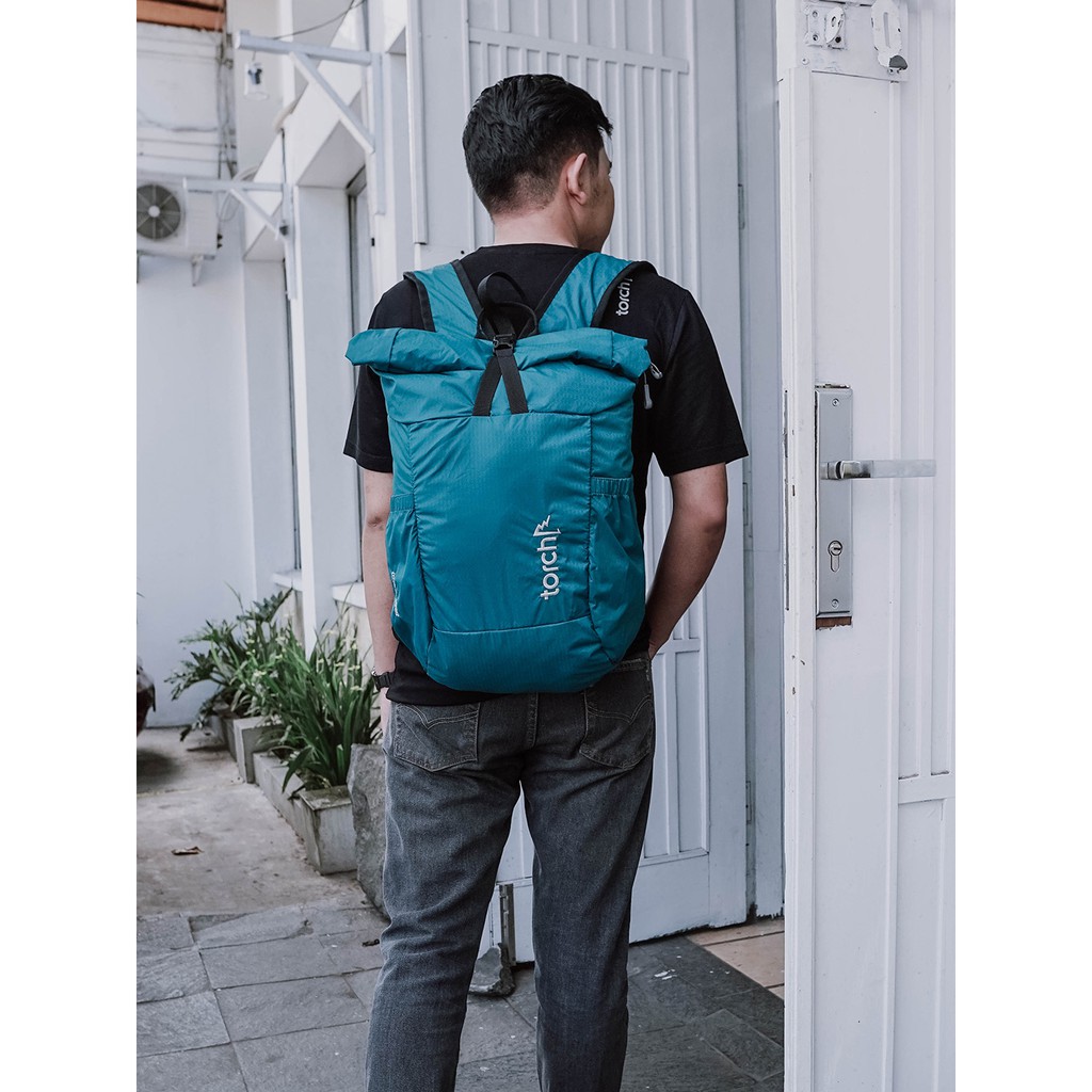 ransel / tas punggung / gendong / tas lipat traveling - torch Shiroi Foldable Bag 19 + 2 Liter