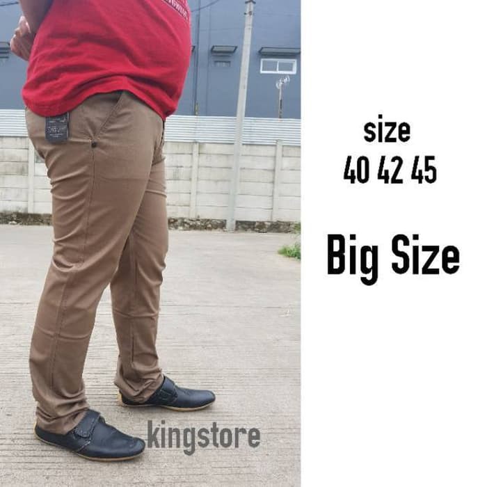 Celana Chino Chinos Moka Mocca Pria Big Size Super Jumbo Celana Chino Chinos Moka Mocca Pria Big Size Super Jumbo