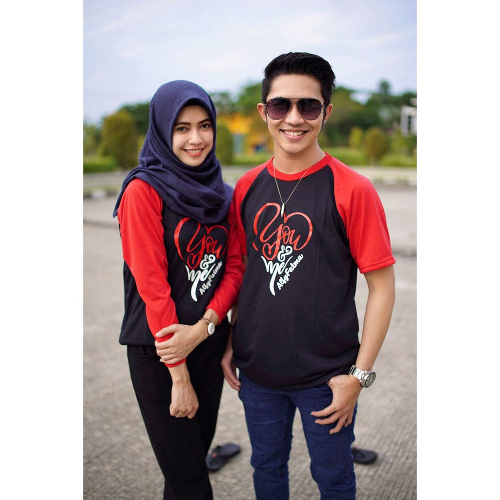 Kaos Couple Desain Lucu Cetak Nama Shopee Indonesia