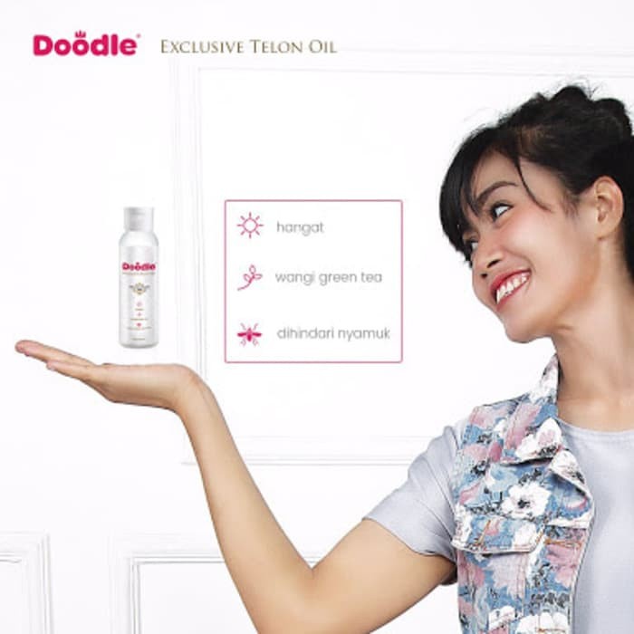 Doodle Telon Oil 100ml Aroma Green Tea Minyak Telon Doodle 100 ml