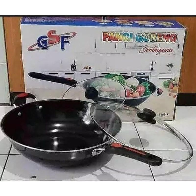 WAJAN GAGANG TUTUP KACA WAJAN GSF WAJAN GORENG ANTI LENGKET