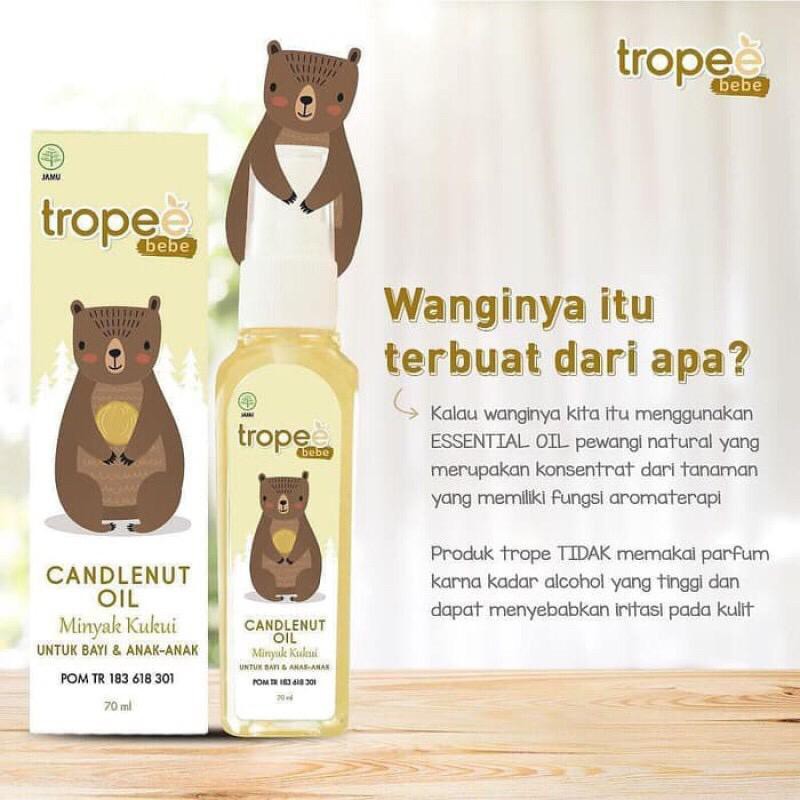 Tropee Bebe Candlenut Oil / Candlenut Shampoo / Olive Message Oil isi