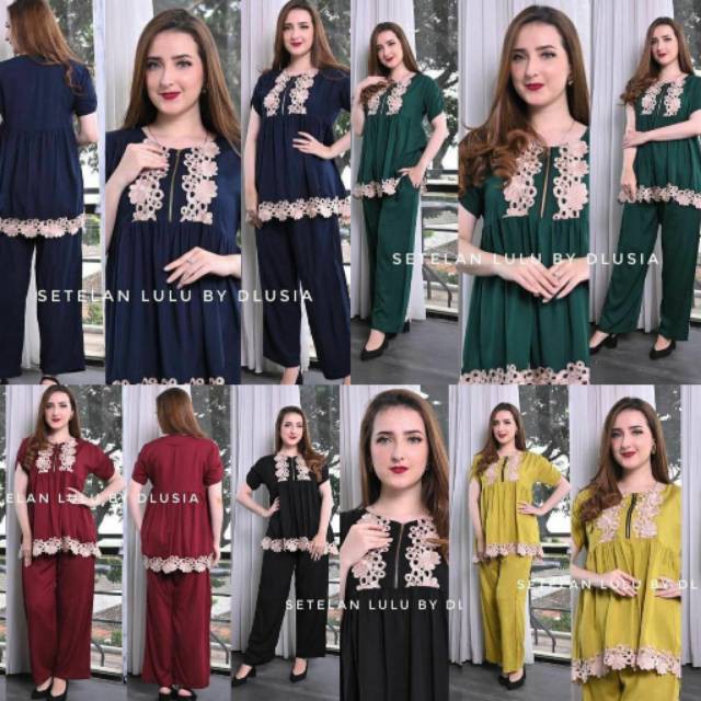 SETELAN CP DLUSIA LULU | DASTER RENDA RAYON PREMIUM CP DLUSIA LULU BUSUI TERMURAH