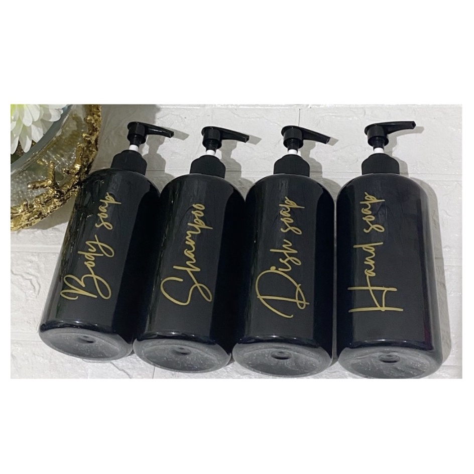 【GOGOMART】Botol Shampoo Sabun Refill / Wadah Isi Ulang Sabun Cair / Botol Pump Glossy Aesthetic - 500ml