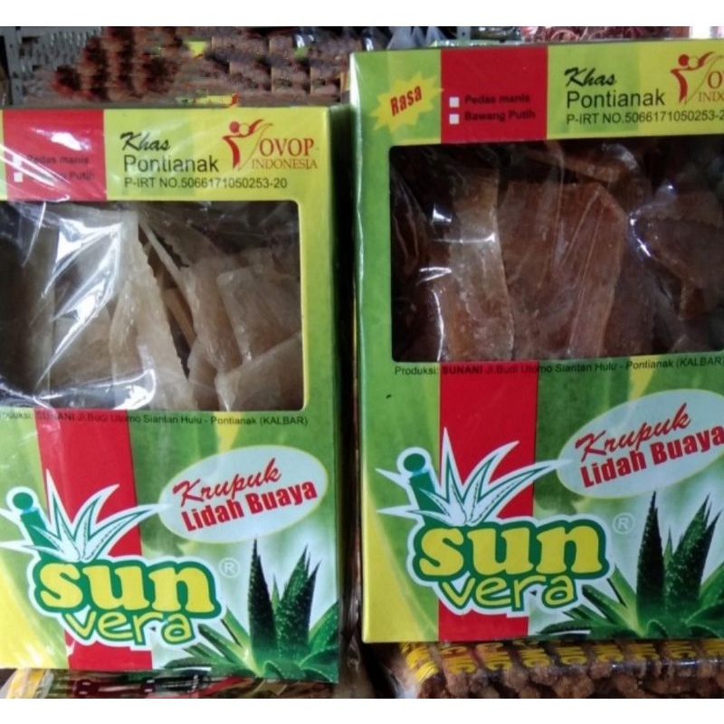 

Kerupuk Lidah Buaya / Aloevera Chip / Krupuk Lidah Buaya / Oleh oleh Khas Pontianak Kalbar