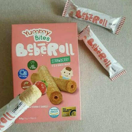 Yummy Bites Bebe Roll 40g (8pcs) / Camilan Bayi / Snack Bayi Beberoll