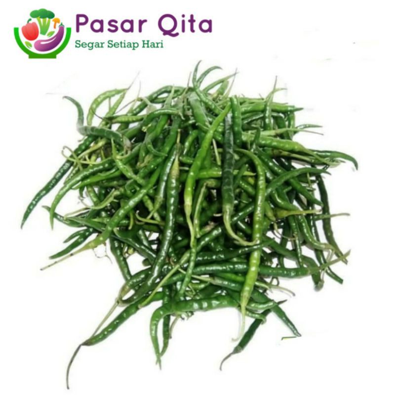 

Cabai | Cabe Hijau Keriting Segar - Per 250 Gram ( Pasar Qita )