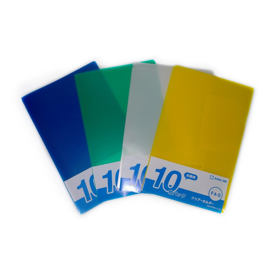 MAP L PLASTIK FOLIO F4 WARNA TRANSPARANT 737GAF KING JIM MAP DOKUMEN PLASTIK CLEAR SLEEVES