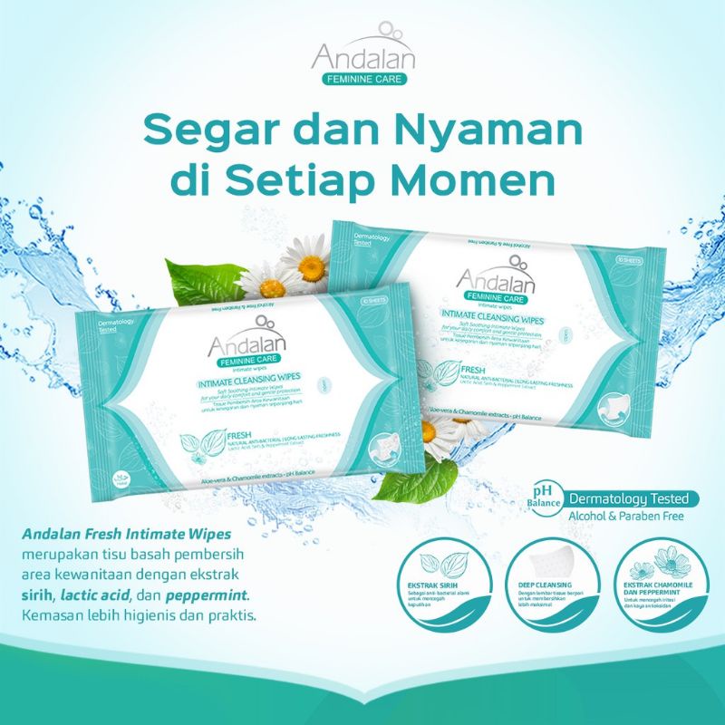 Andalan Feminine Care Intimate Wipes / Intimate Cleansing Wipes 10s