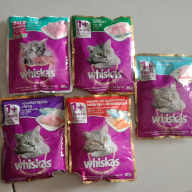 Makanan kucing basah whiskas