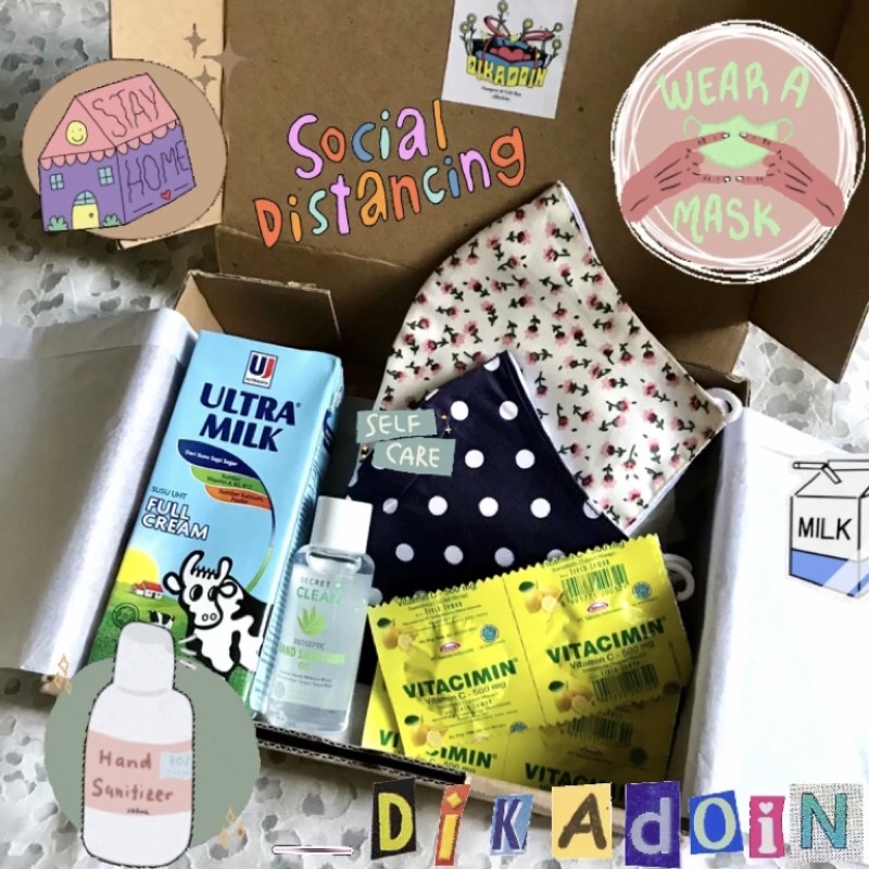 

[_DIKADOIN] New normal hampers - washable mask - masker kain - hand sanitizer - vitamin