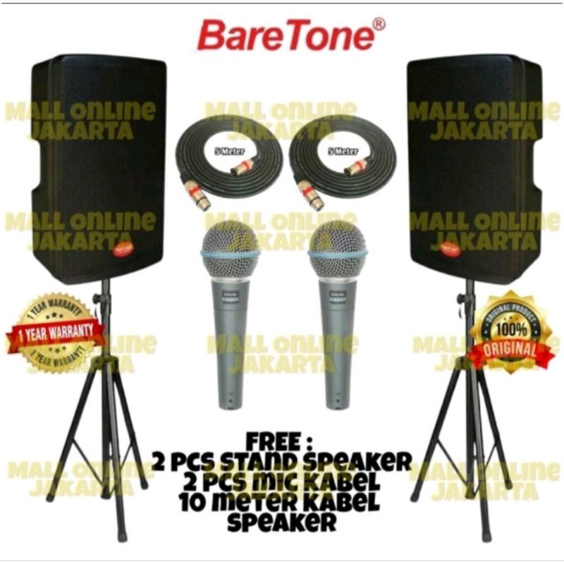 SPEAKER AKTIF BARETONE MAX15H MAX 15H MAX 15 H 15 INCH ORIGINAL