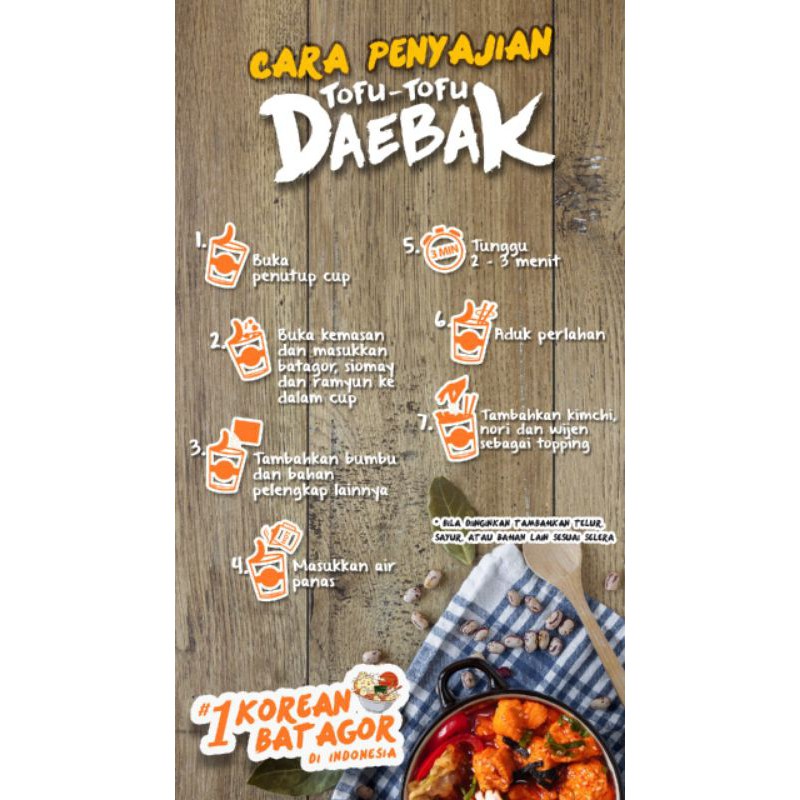 [ RECOMENDED] TOFU TOFU DAEBAK KOREAN BATAGOR SPICY &amp; ORIGINAL HALAL 100% MAKANAN INSTAN