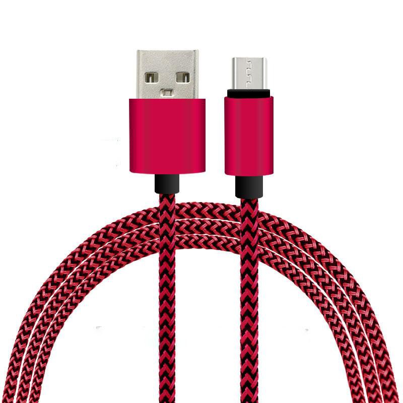 Durable Nylon Kabel Data Mirco USB Fast Charging Cable