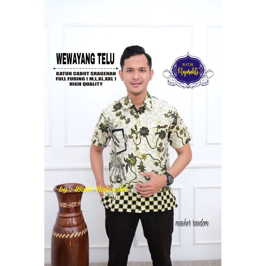 WEWAYANG TELU RAJASAKTI KEMEJA BATIK PRIA SOLO LENGAN PENDEK PREMIUM LAPIS FURING AJISAKA AKHSA ANANTHA ANDHARA ANDHITA ARCHANDRA ARIESWARA  ARJASA ASTAGUNA ASTAMA ASWATAMA BAGAS BASKARA BAYUPUTRA BHISMA BIMA BRAMANTYA CHAKRA DEVANDRA DEWANTA DHANI DHARMA