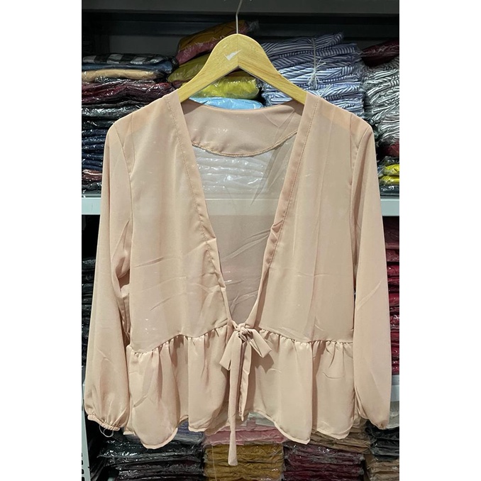 Toply shop Outer ceruty cacha simple cardigan ceruty premium