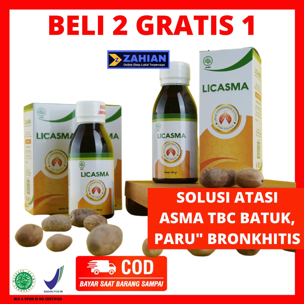 Madu Licasma herbal Obat asma | batuk berdahak | tenggorokan Ispa | Obat Sesak Nafas 100% Original