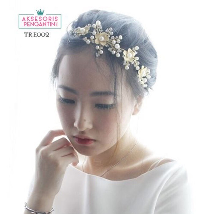 [BISA COD] AKSESORIS PENGANTIN TIARA HIJAB CROWN WEDDING HEADPIECE TRE002