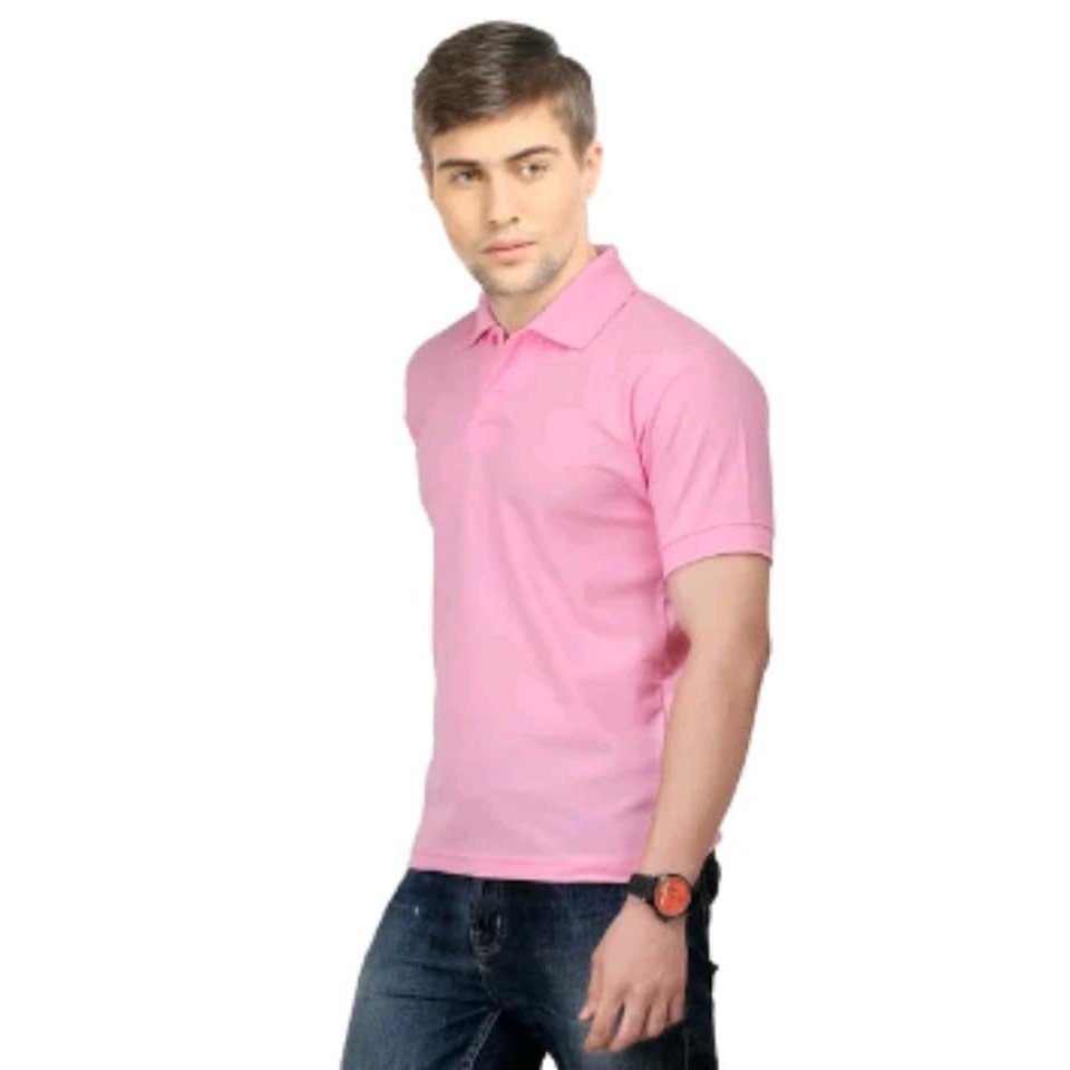 Kaos polo LIST pink muda / Polo polos baby pink / kaos kerah polos list / Polo Polos Pink