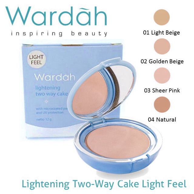 Wardah Lightening TWC Light Feel Spf 15 Two Way Cake