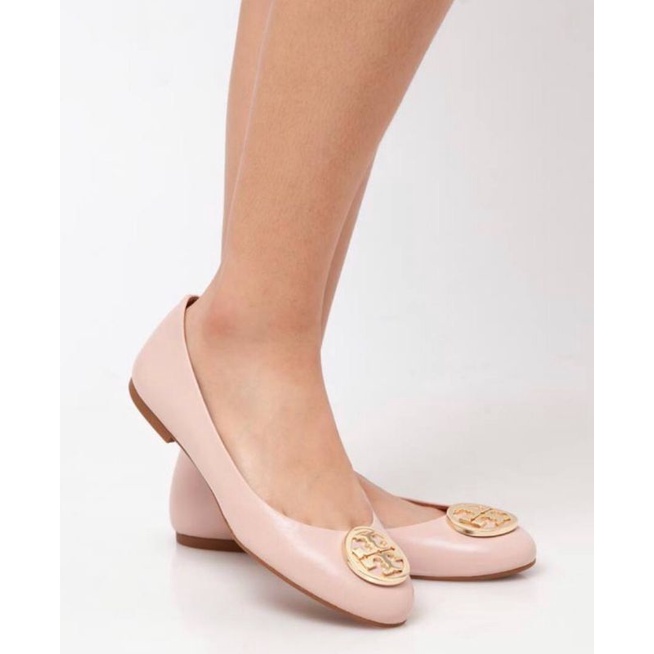 Tory Burch shoes Benton  Flat ballet Shell Pink original/sepatu tory original