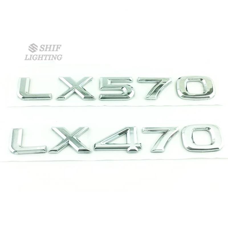 1pc Stiker Emblem Lx470 Lx570 Pengganti Bahan Abs Untuk Bagasi Belakang Mobil Lexus