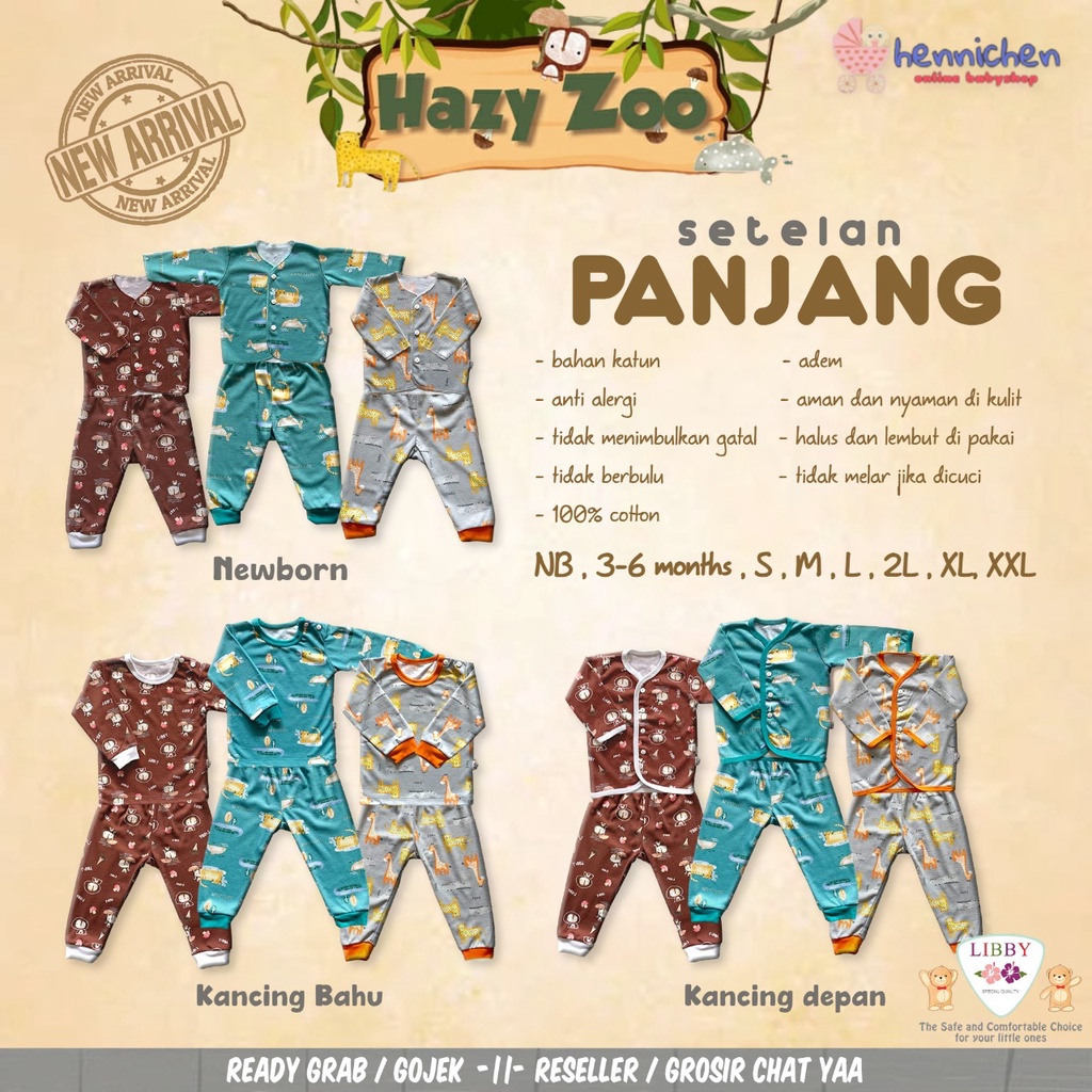 BANYAK MOTIF CUCI GUDANG PROMO MURAH LIBBY Setelan PANJANG Piyama Baju Bayi Libby NB,3-6,S,M,L, 2L,XL, XXL Pakaian Bayi Libby MASTER