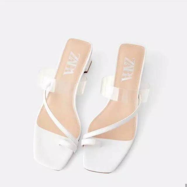 Sandal zara casablanca/ sandal wanita/wrana white original