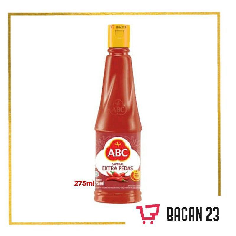 Sambal Extra Pedas ABC (275ml) / Saus Sambal Botol / Bacan 23 - Bacan23