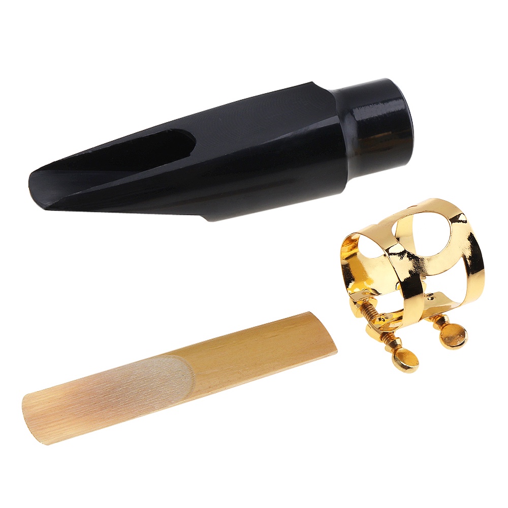 Corong Alto Saxophone Dengan Ligature Dan Topi Hitam
