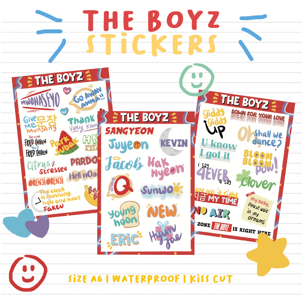 THE BOYZ Stickers (Cutting Kiss Cut) - kulkit