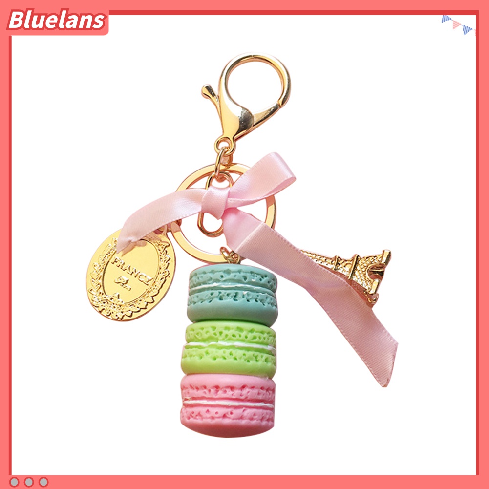 Gantungan Kunci Bentuk Kue Macaron Bahan Alloy Untuk Aksesoris Tas / Dompet