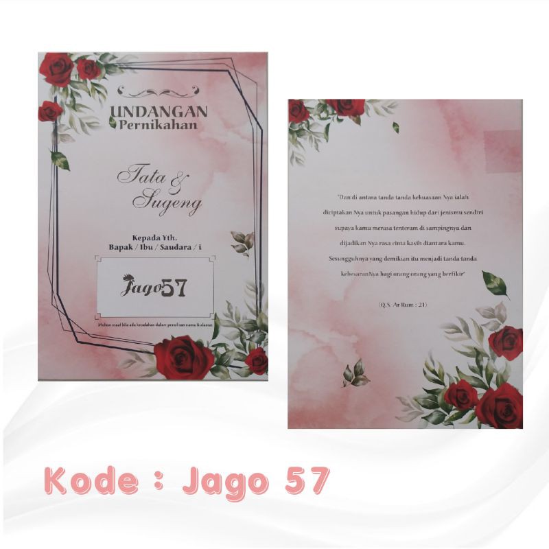 Kertas Blangko Undangan Murah JAGO 57