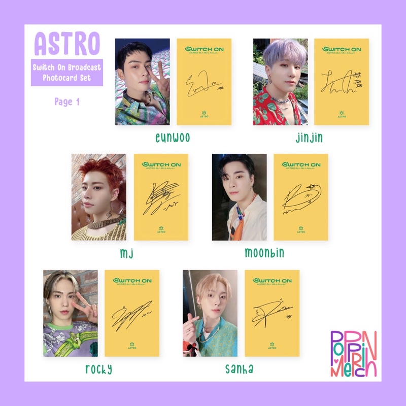 ASTRO Switch On Broadcast Photocard Set