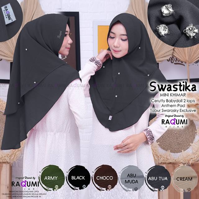 SWASTIKA ORIGINAL RAQUMI HIJAB | RAQUMI KLATEN | Khimar Mini | Khimar Abu Tua | Khimar 2 Layer