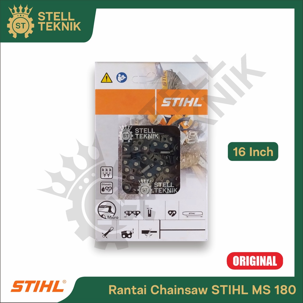 Rantai Potong Chainsaw Senso STIHL MS 180 16" Inch Original / Rantai Gergaji Mesin STIHL MS 180 16" 