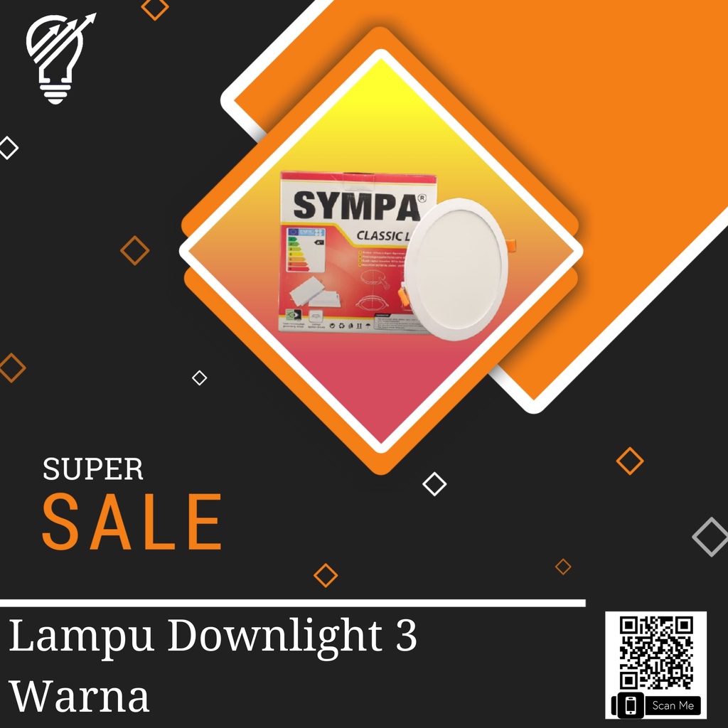 Lampu Downlight 3 Warna