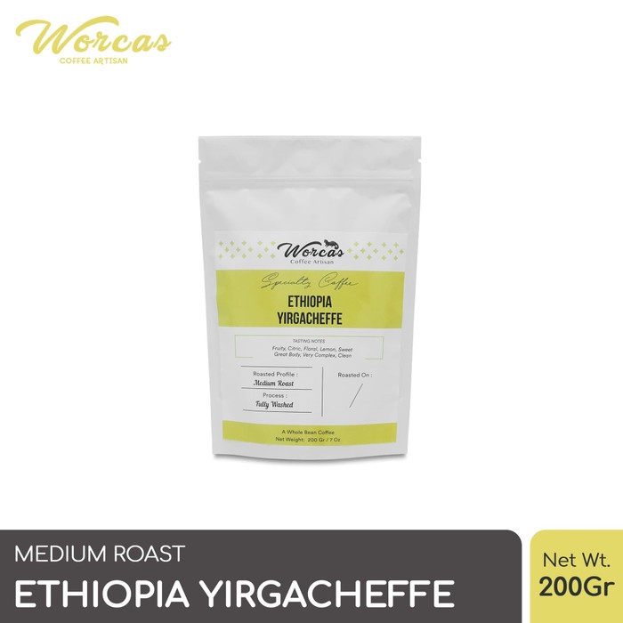 

gt201jyj Worcas Arabica Ethiopia Yirgacheffe 200Gr - Medium Roasted Coffee - Kopi Biji Ds20X11