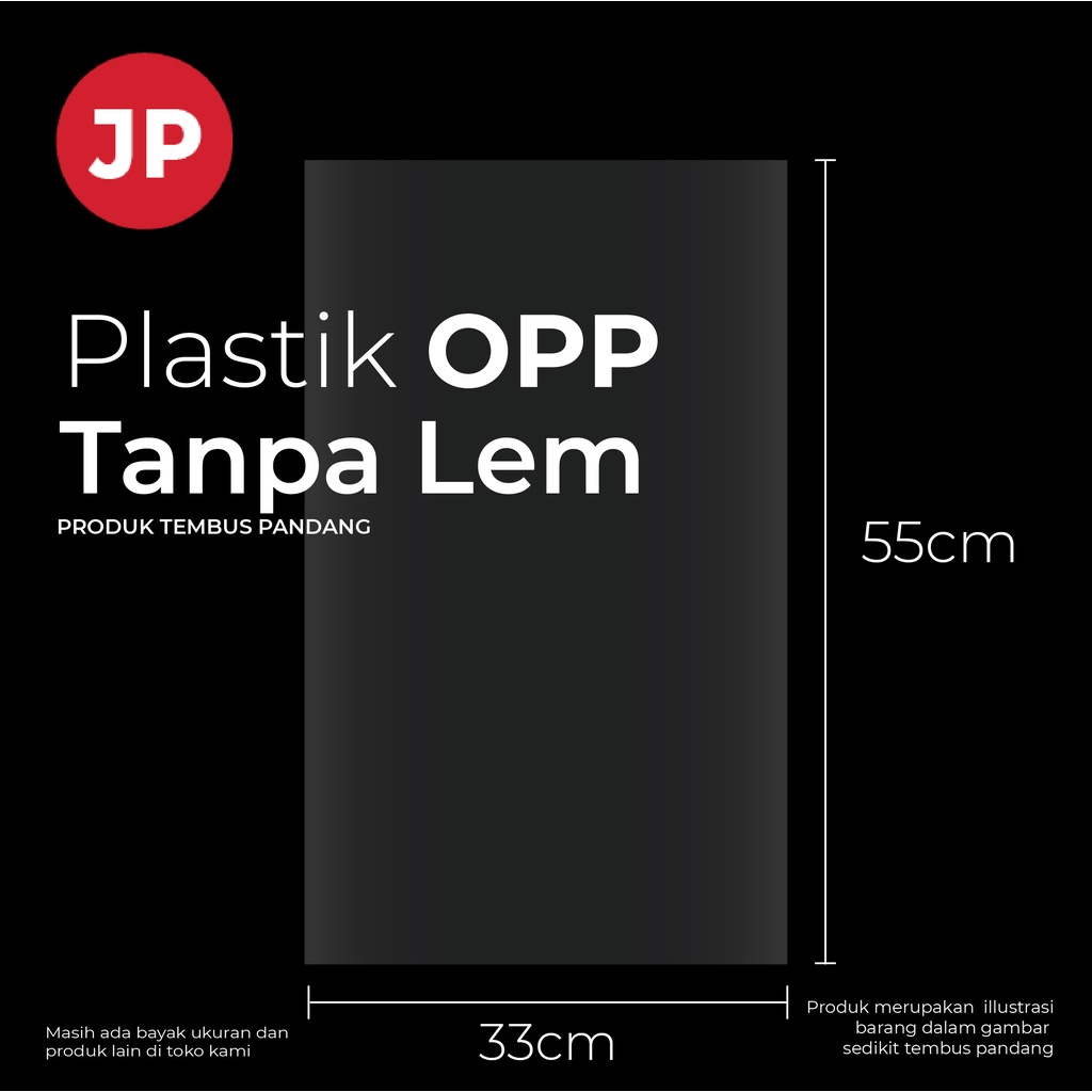 Plastik OPP Kiloan Ukuran 33x55cm (Tanpa Lem) untuk souvenir, packing, dll