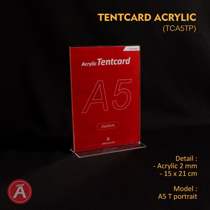 

Acrylic Tentcard TCA5TP - Tentholder Akrilik