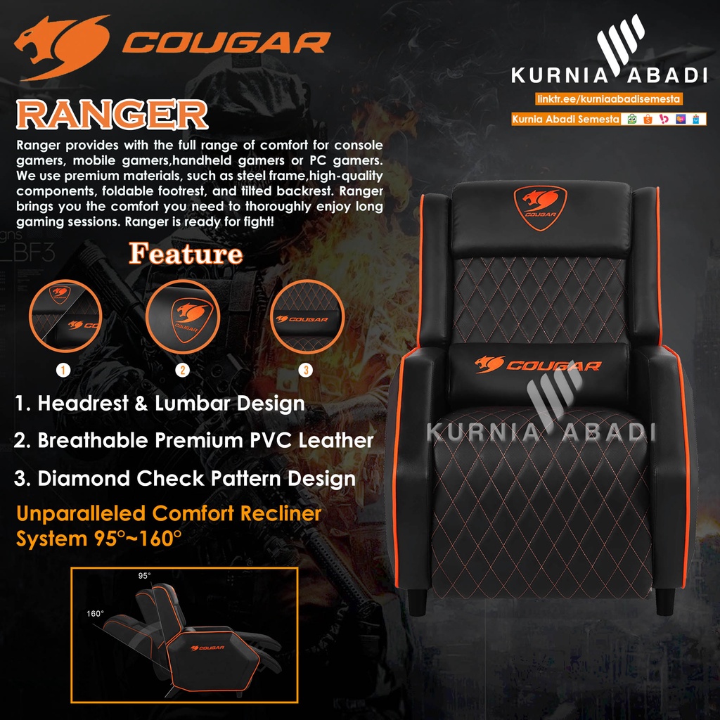 COUGAR GAMING RANGER SERIES The Perfect Sofa for Professional Gamers