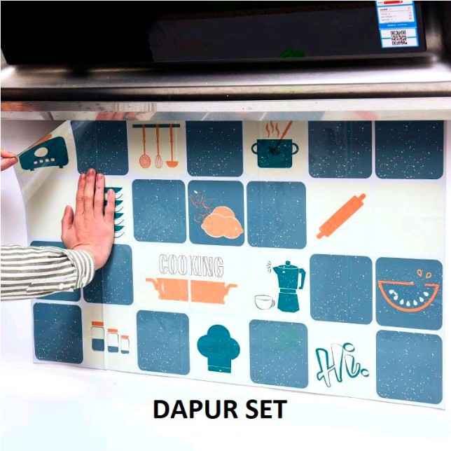 Stiker Dapur Sticker Dinding Anti Minyak Wall Sticker Kitchen Wall Stiker Pelindung Dapur SMF