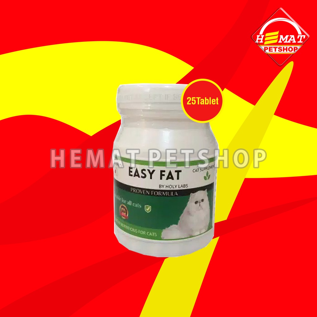 Easy Fat Vitamin Suplemen Penggemuk Penambah Nafsu Makan Kucing 50 kap