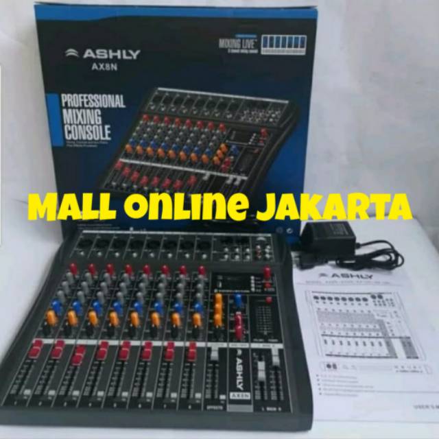 mixer audio ashley ax8n bluetooth usb ax 8n