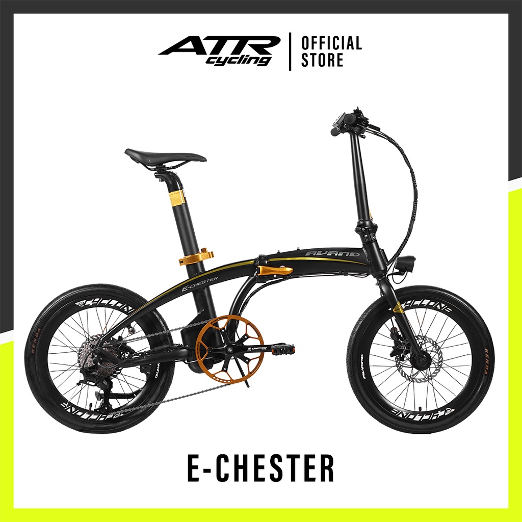 SEPEDA E-BIKE 20-09SP FOLD AVAND E-CHESTER (21) BK-GD