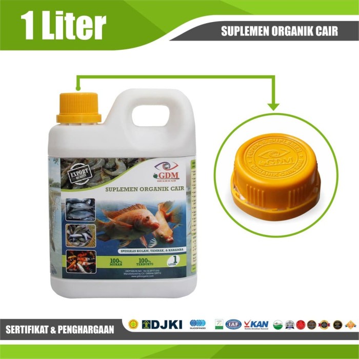 Suplemen Organik GDM Untuk Perikanan 1 LIter