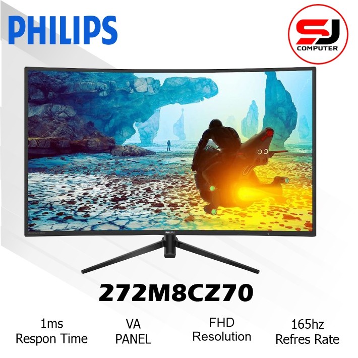 Monitor Philips 27&quot; Layar LCD Curved Full HD 272M8CZ/70 165Hz