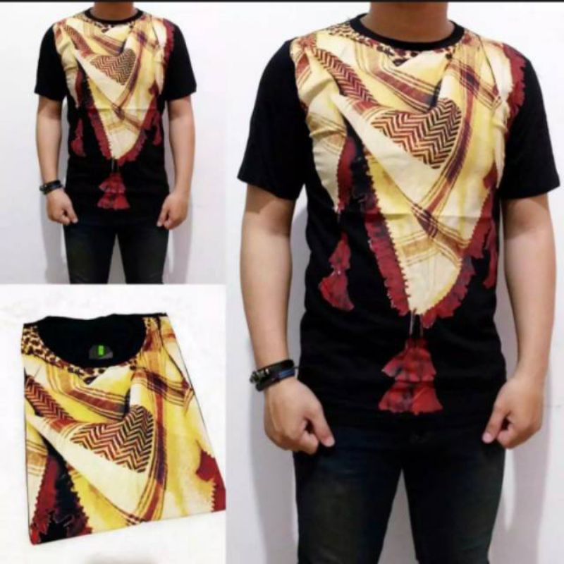 T-shirt Kaos Distro Terbaru Kekinian Termurah Kaos Pria/Wanita Remaja Dewasa Kaos Sorban Pita Merah 
