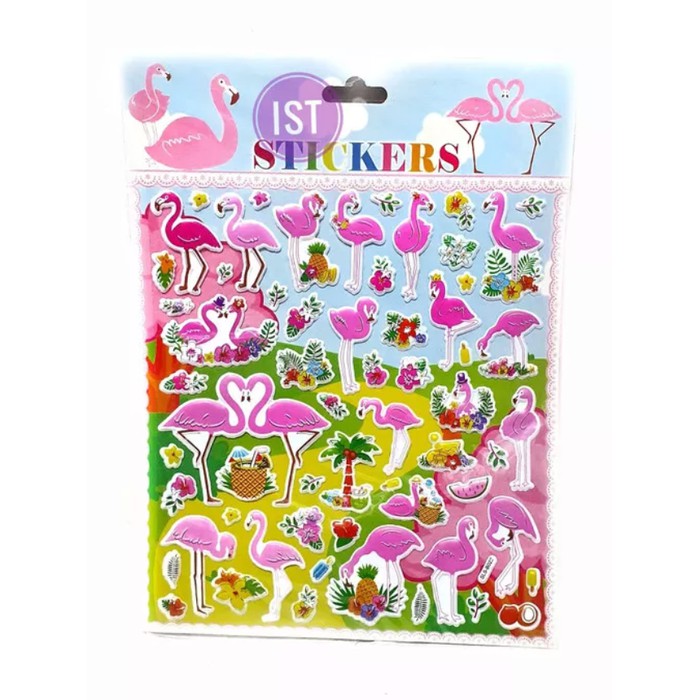 

Mainan Anak STICKER STIKER TIMBUL Burung Flamingo Pink